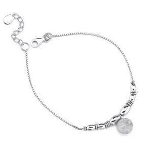 Peora Womens Bracelet Sterling Silver Diamond Dust Finish